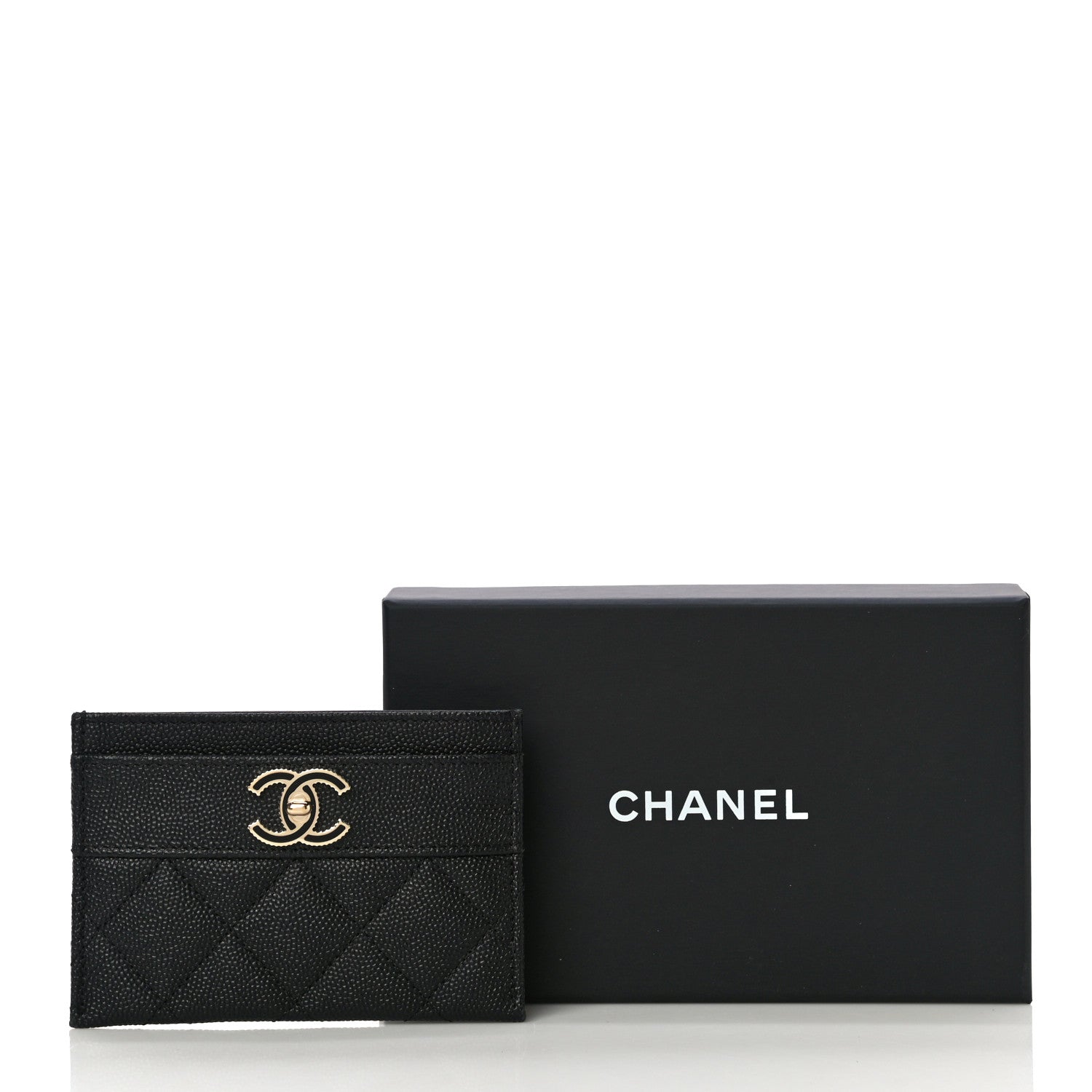 Chanel Caviar Quilted Vintage Mademoiselle Card Holder Black 12 of 12