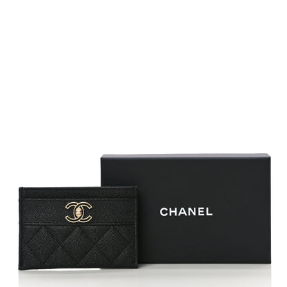 Chanel Caviar Quilted Vintage Mademoiselle Card Holder Black 12 of 12