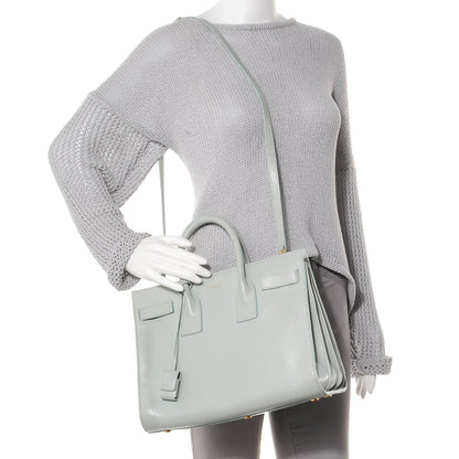 Saint Laurent Grained Calfskin Small Sac De Jour Powder Blue 2 of 8