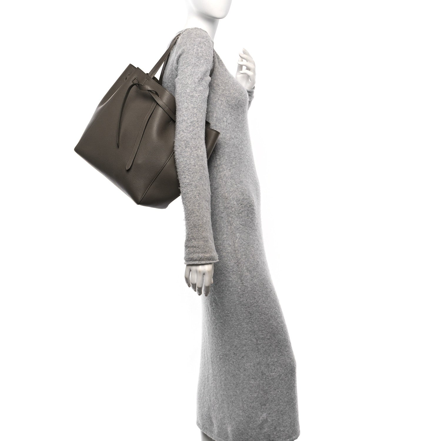 Celine Soft Grained Calfskin Small Belt Cabas Phantom Taupe 2 of 10