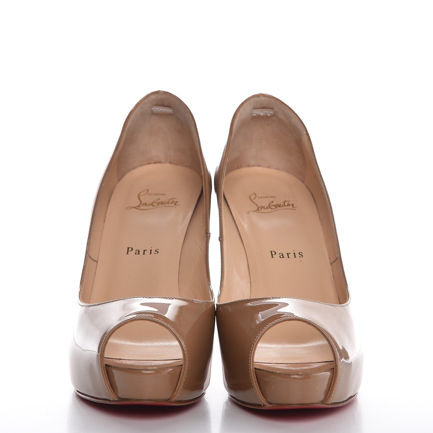 Christian Louboutin Patent Very Prive 120 Pumps 39.5 Nude 2 of 7