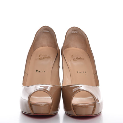 Christian Louboutin Patent Very Prive 120 Pumps 39.5 Nude 2 of 7