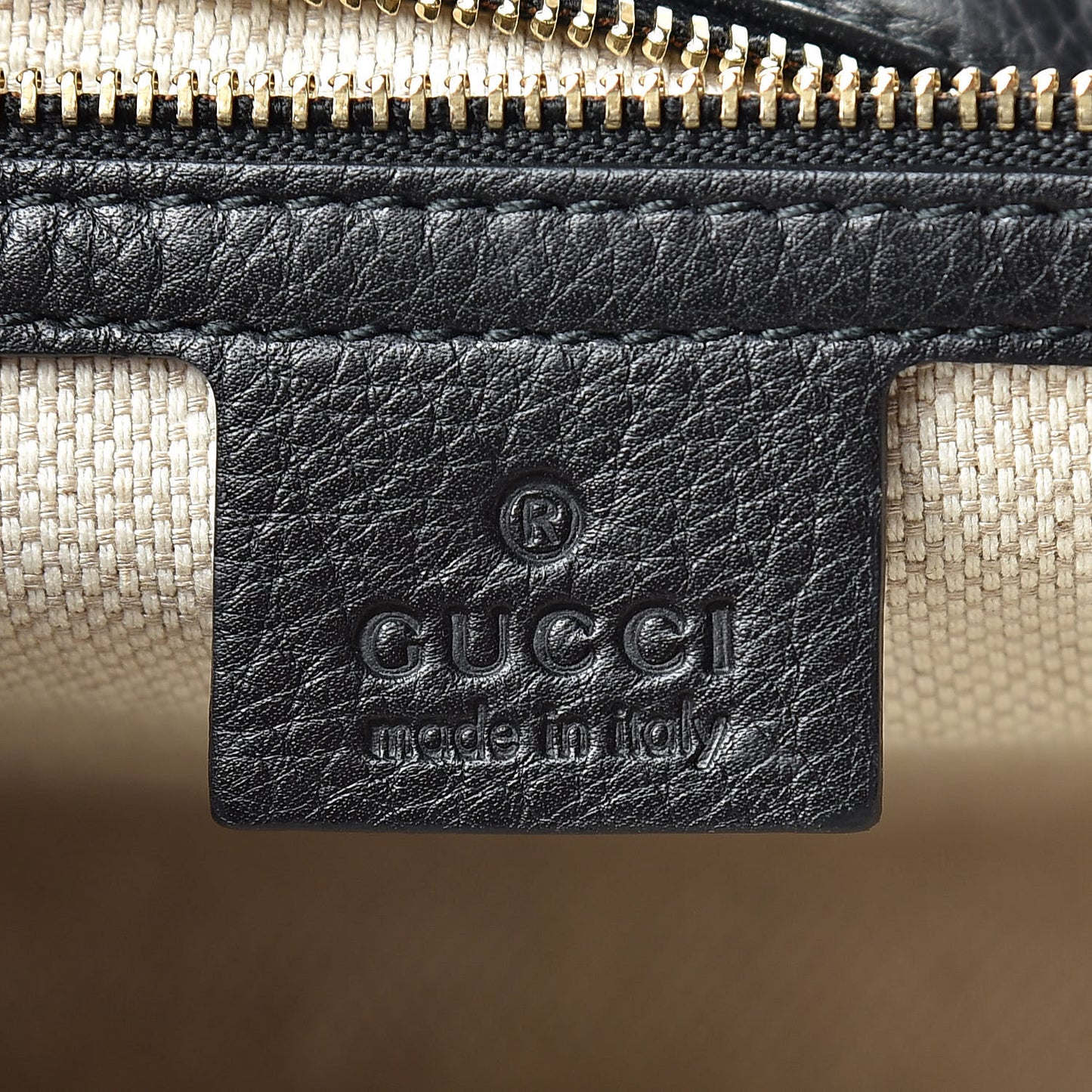 Pebbled Calfskin Medium Soho Clutch Black