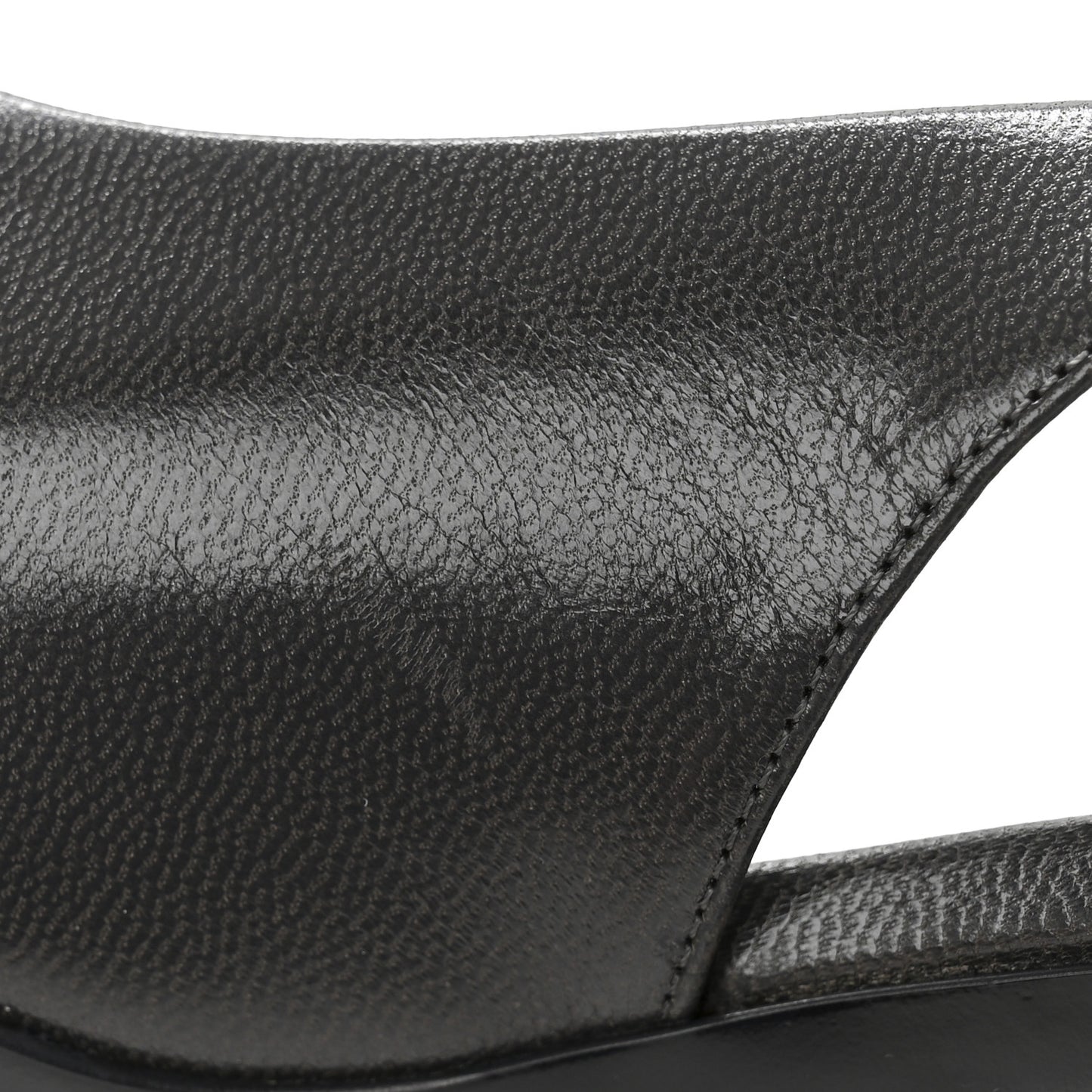 Lambskin Cap Toe CC Slingback Heels 39.5 Dark Grey Black