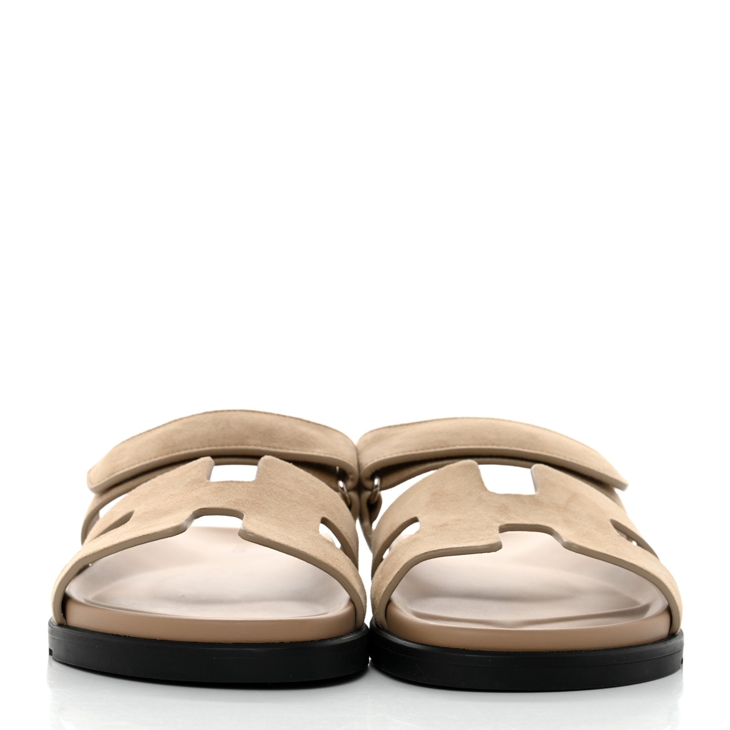 Suede Goatskin Womens Chypre Sandals 41 Beige Argile