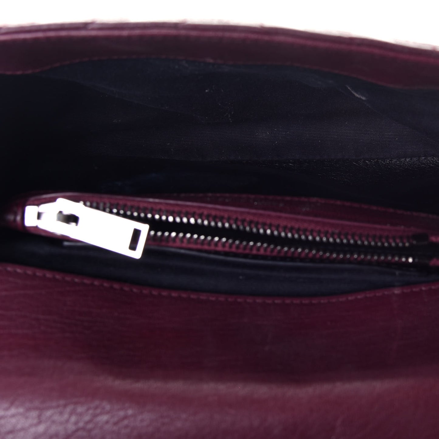 Sheepskin Matelasse Chevron Monogram Medium College Bag Rouge Legion