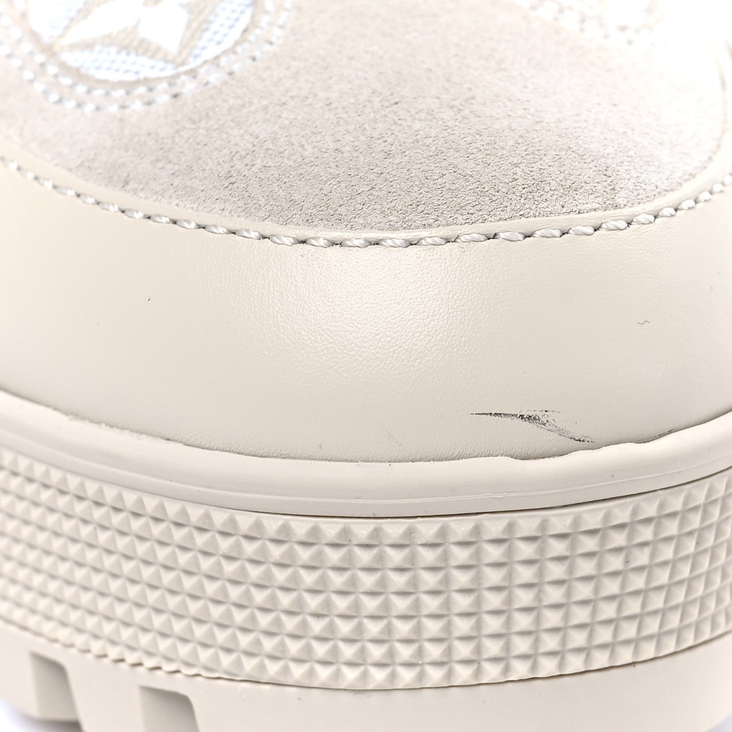 Suede Calfskin Jacquard Since 1854 Laureate Platform Desert Boots 36.5 Beige
