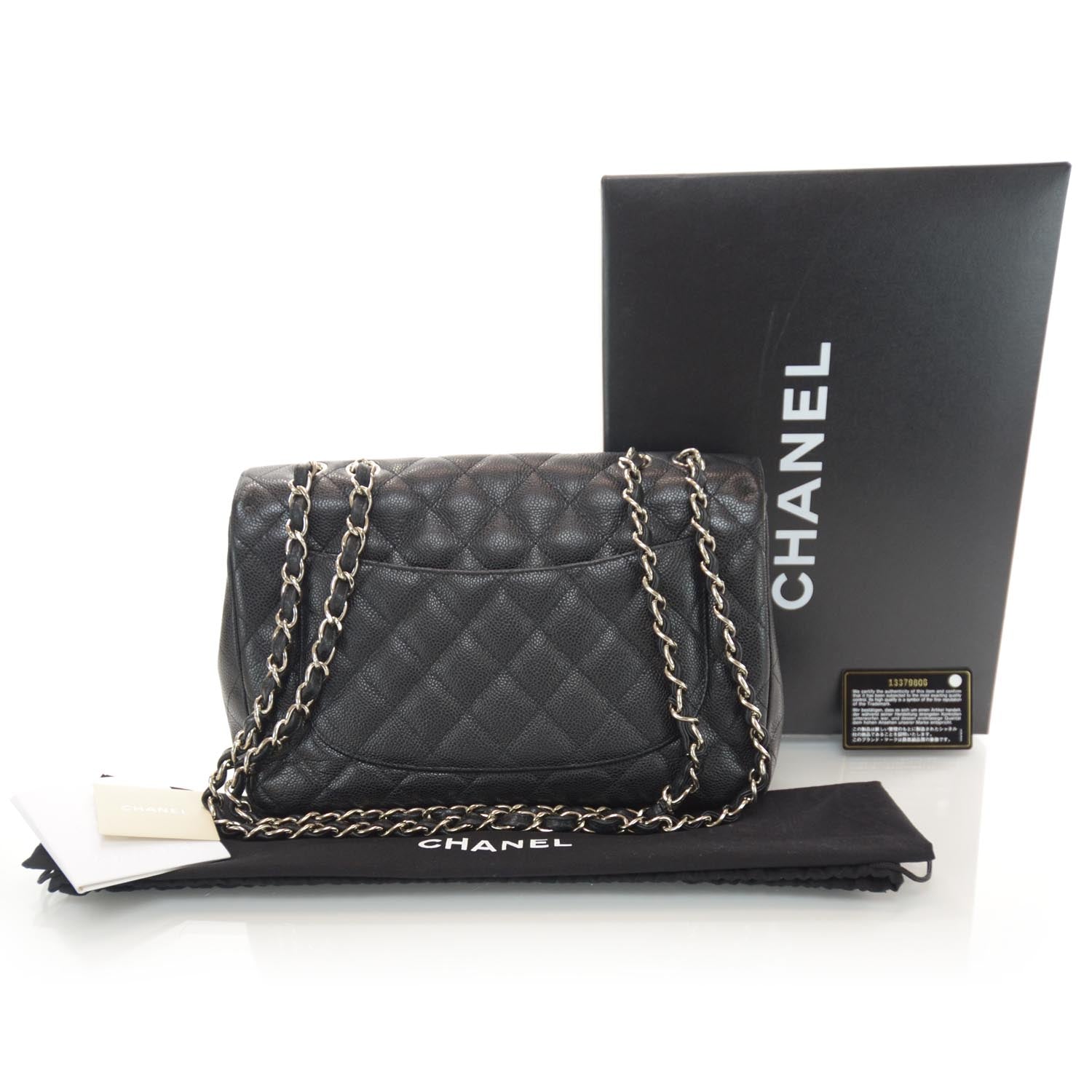 Chanel Caviar Jumbo Single Flap Black 3 of 10