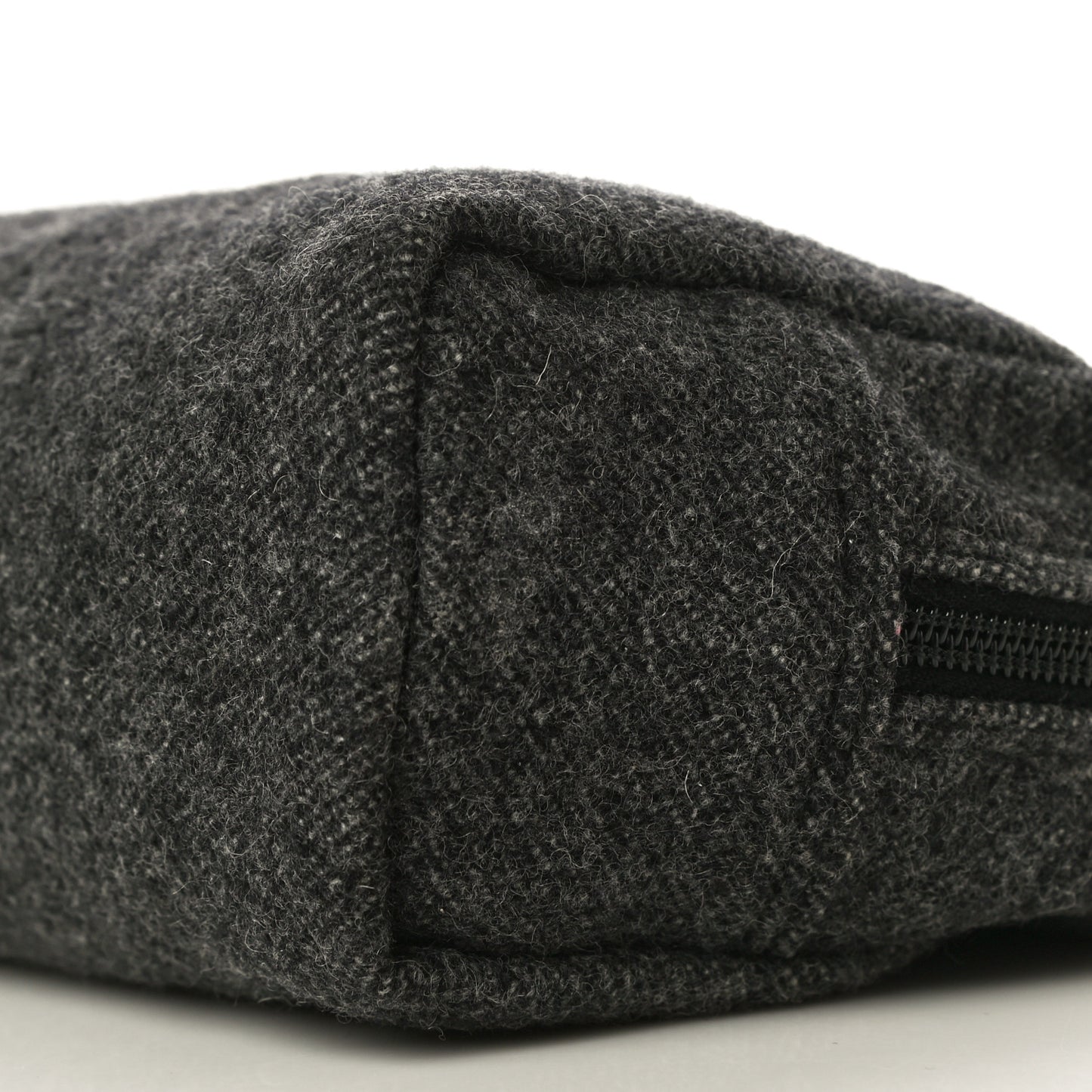 Wool Calfskin Pouch Grey
