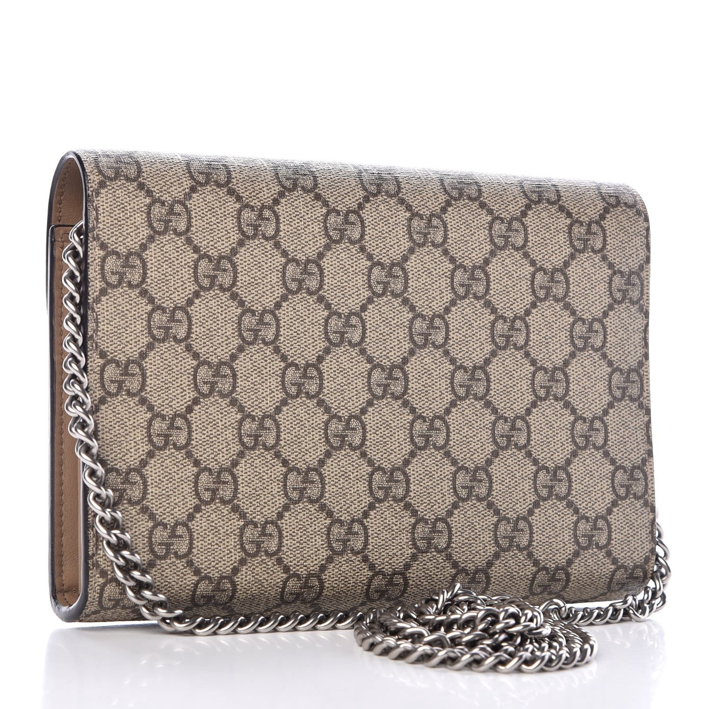 GG Supreme Monogram Mini Dionysus Chain Wallet Beige Taupe