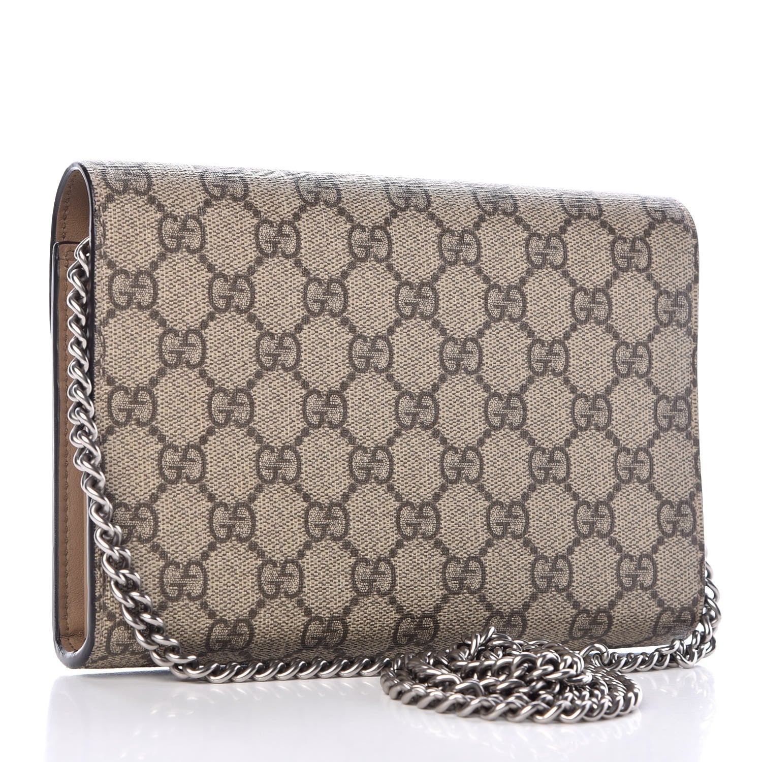 Gucci GG Supreme Monogram Mini Dionysus Chain Wallet Beige Taupe 3 of 8