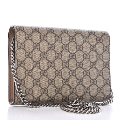 Gucci GG Supreme Monogram Mini Dionysus Chain Wallet Beige Taupe 3 of 8