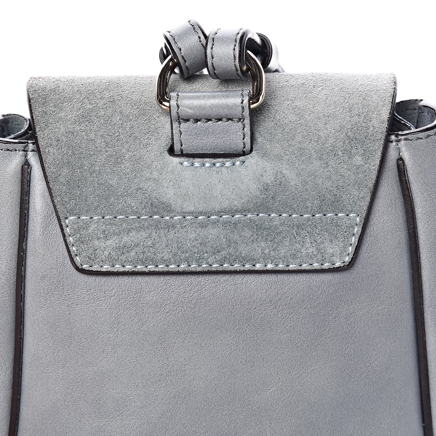 Chloe Suede Calfskin Mini Faye Backpack Cloudy Blue 15 of 15