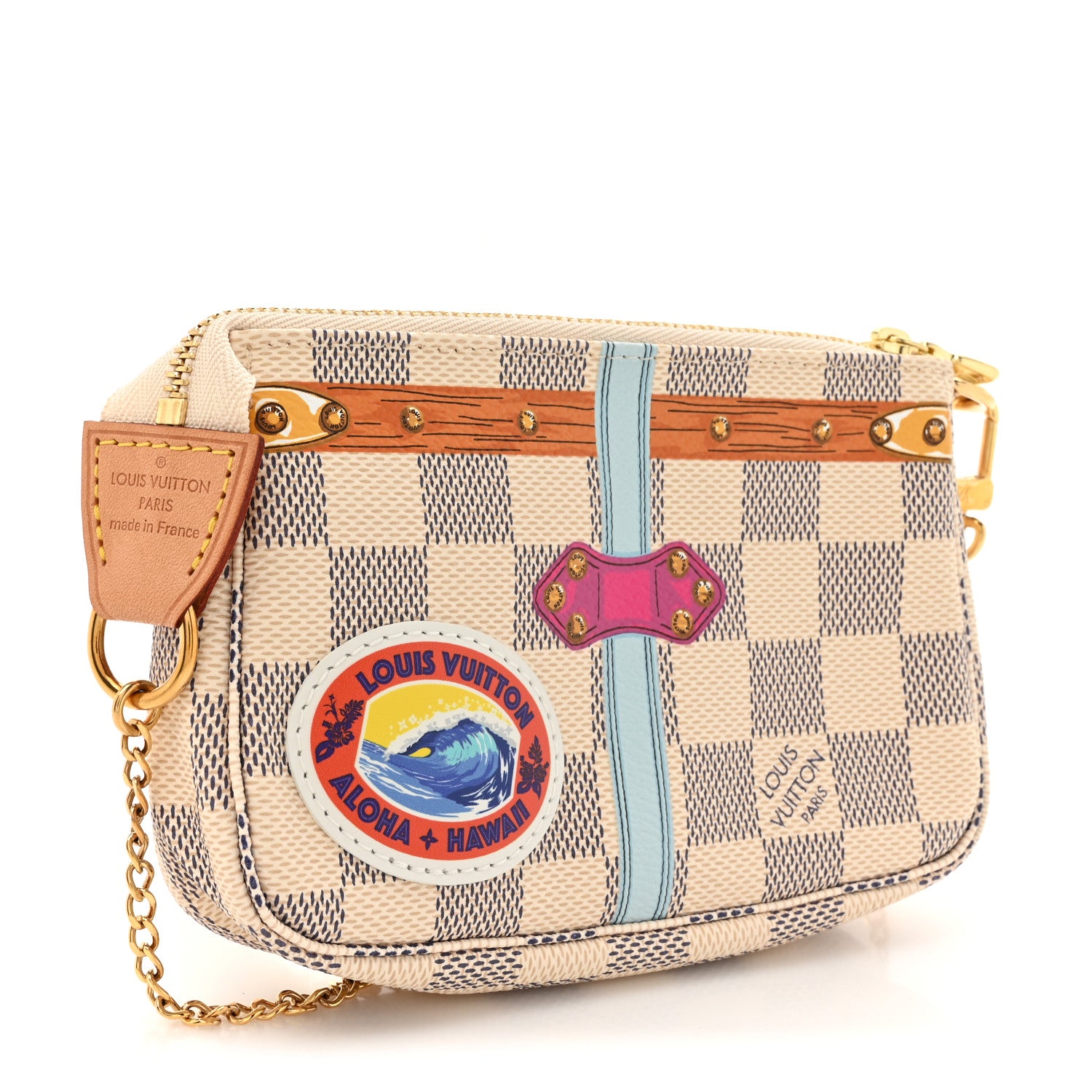 Louis Vuitton Damier Azur Summer Trunks Hawaii Mini Pochette Accessories 3 of 11