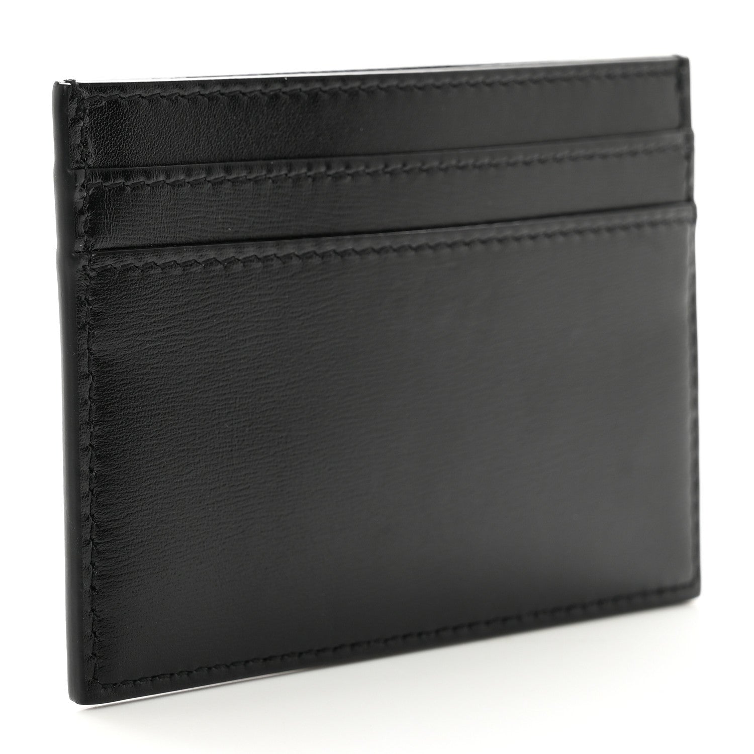Saint Laurent Calfskin Monogram Credit Card Case Black 3 of 7