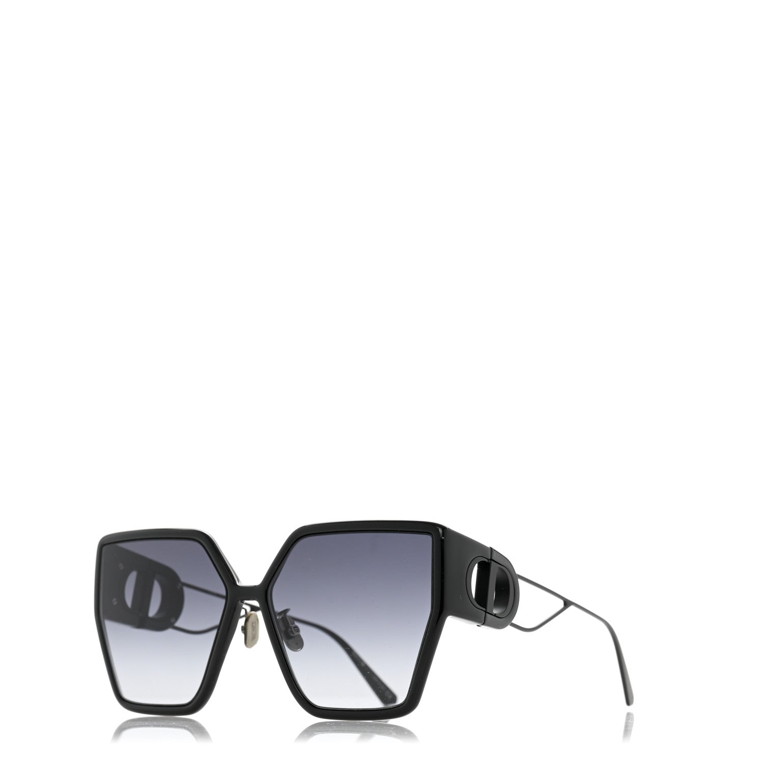Christian Dior Acetate Square 30 Montaigne Sunglasses Black 1 of 8
