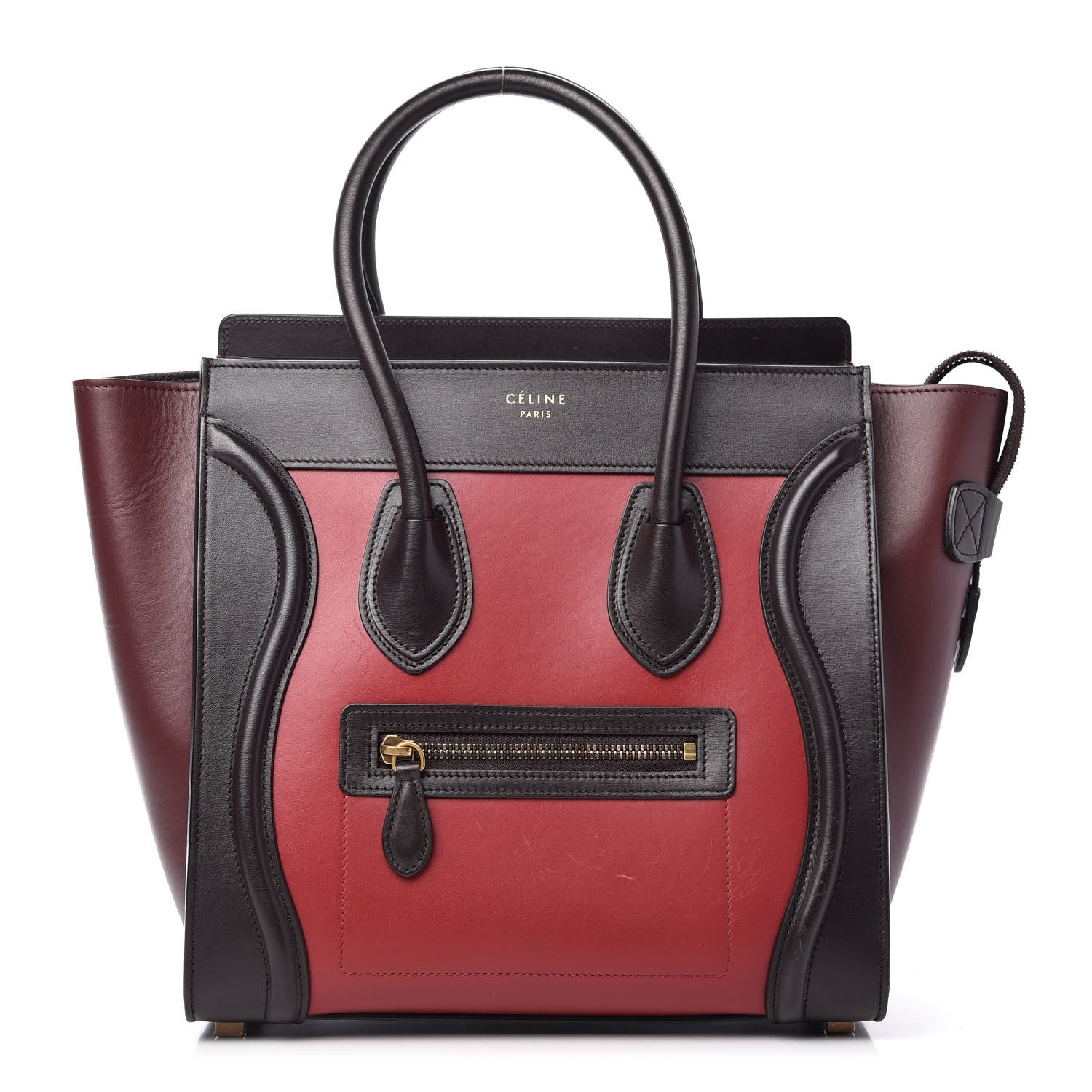Celine Smooth Calfskin Micro Tri-Color Luggage Micro Red 1 of 10
