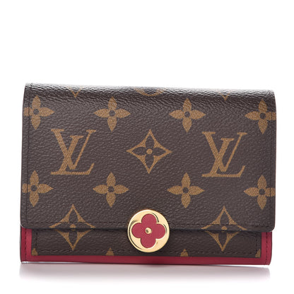 Louis Vuitton Monogram Flore Compact Wallet Fuchsia 1 of 7