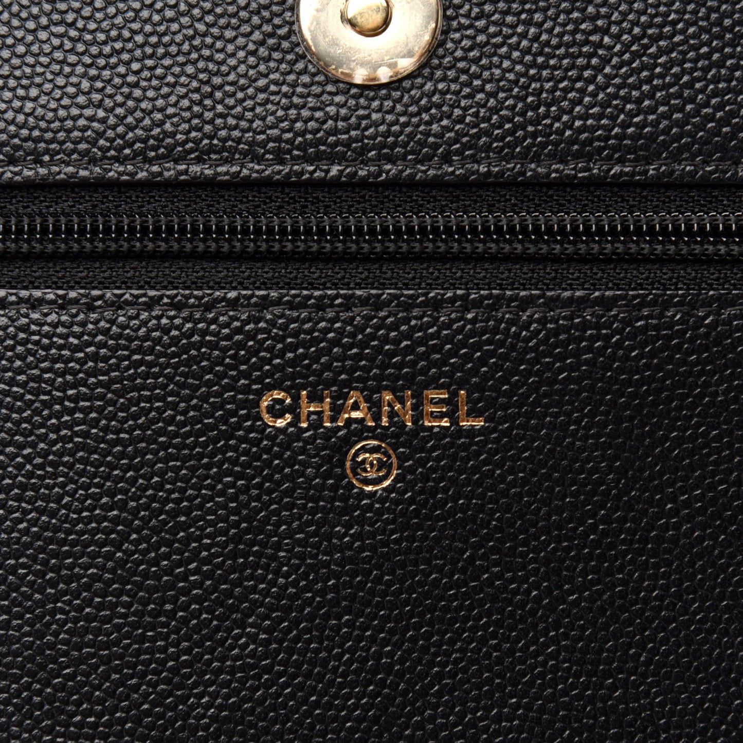 Caviar Quilted Vintage Mademoiselle Wallet On Chain WOC Black