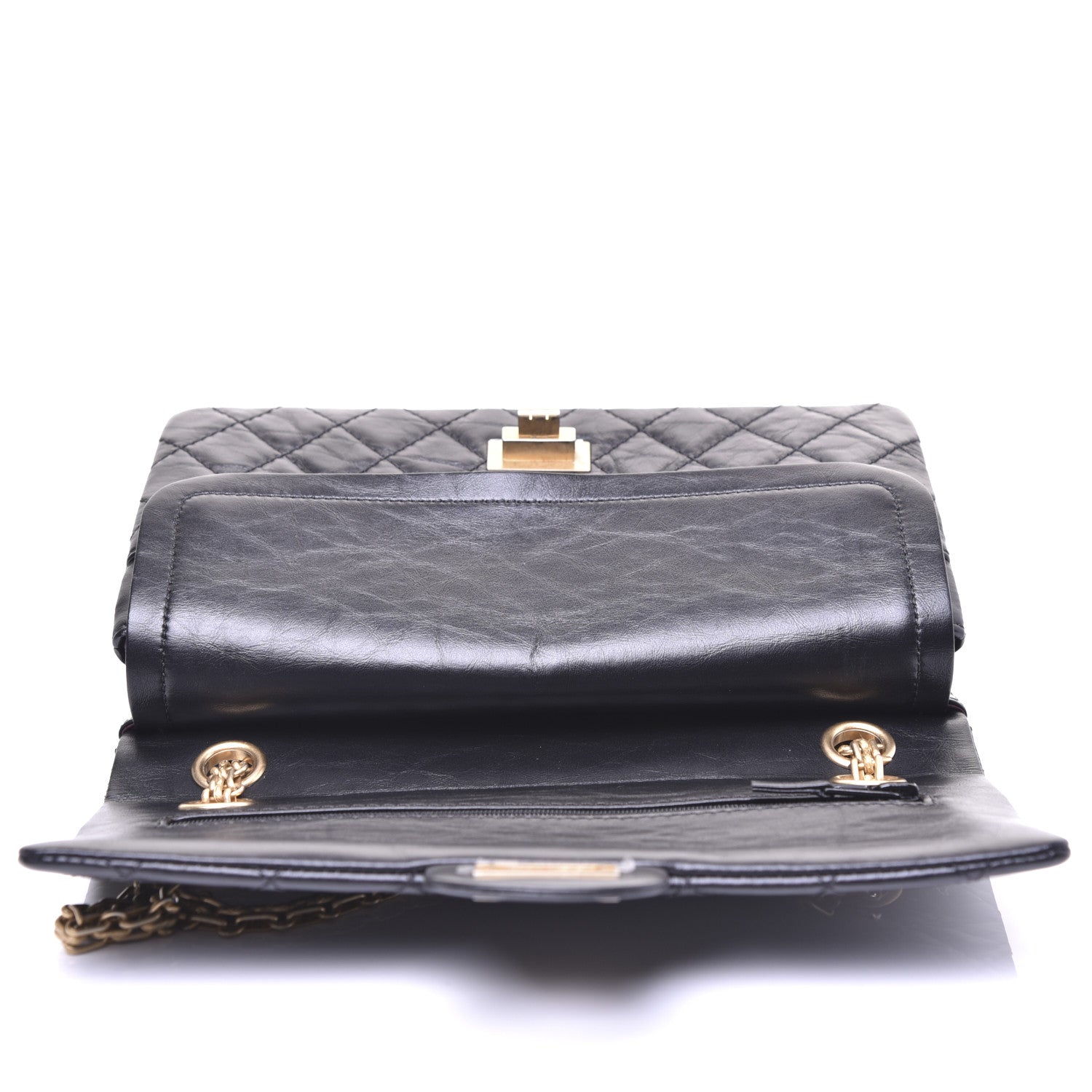 Chanel Aged Calfskin Quilted 2.55 Reissue 225 Flap Black 28 of 31
