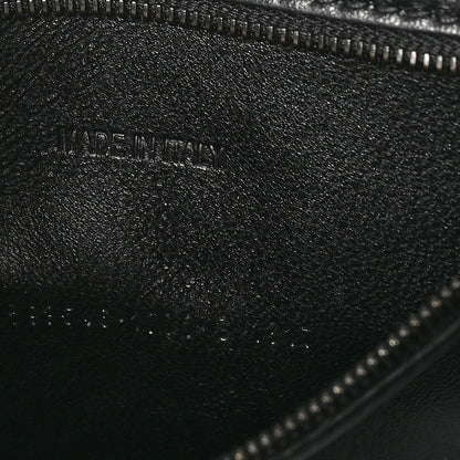 Balenciaga Matte Calfskin Snake Embossed Tonal B Small Hourglass Top Handle Bag Black 7 of 10