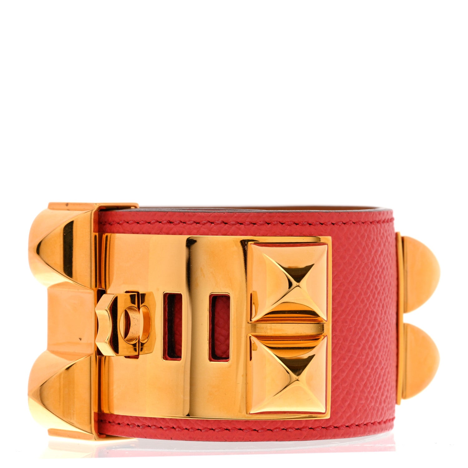 Hermes Epsom Collier de Chien CDC Bracelet S Rose Jaipur 3 of 6