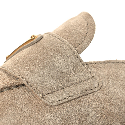 Prada Suede Scamosciato Triangle Logo Mules 36 Deserto 11 of 11