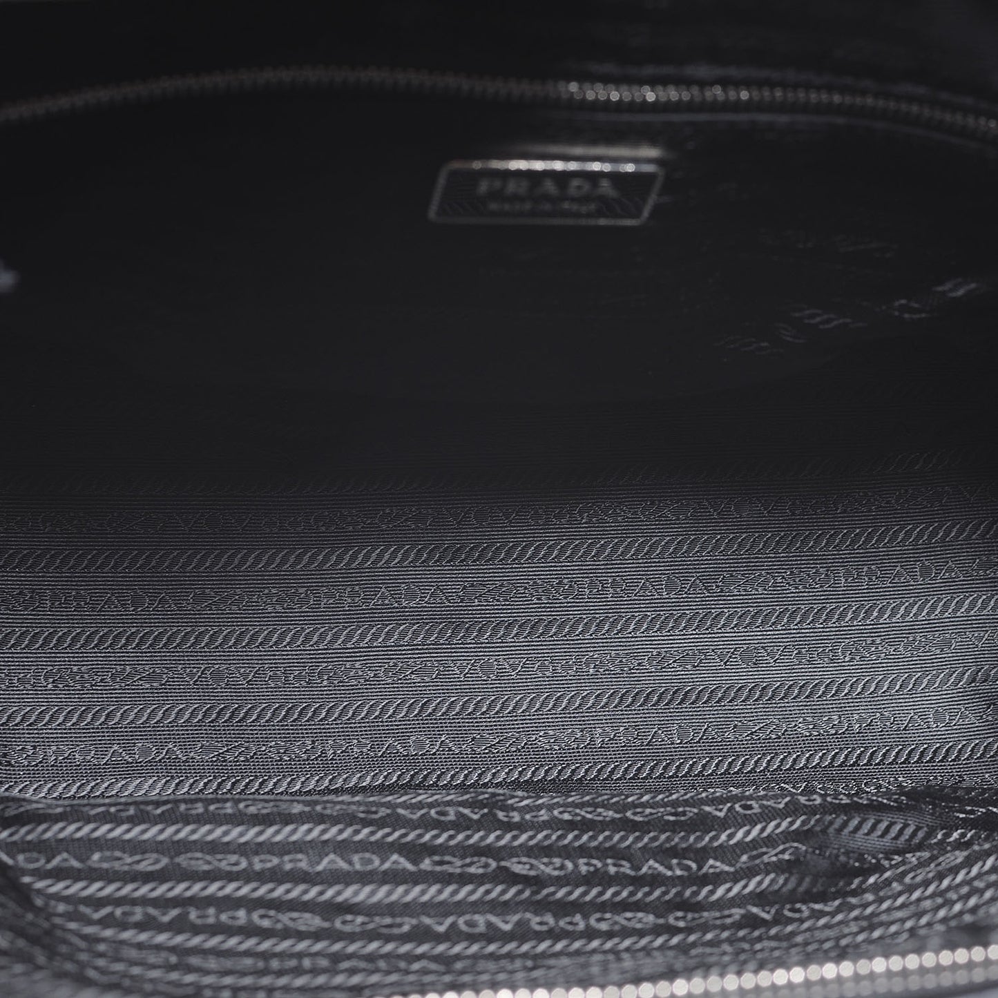 Tessuto Nylon Leather Travel Tote Beige Black