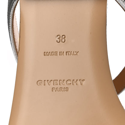 Givenchy Calfskin Logo Thong Sandals 38 Silver 6 of 8