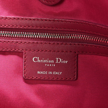 Christian Dior Coated Canvas Cannage Medium Panarea Tote Raspberry 6 of 11