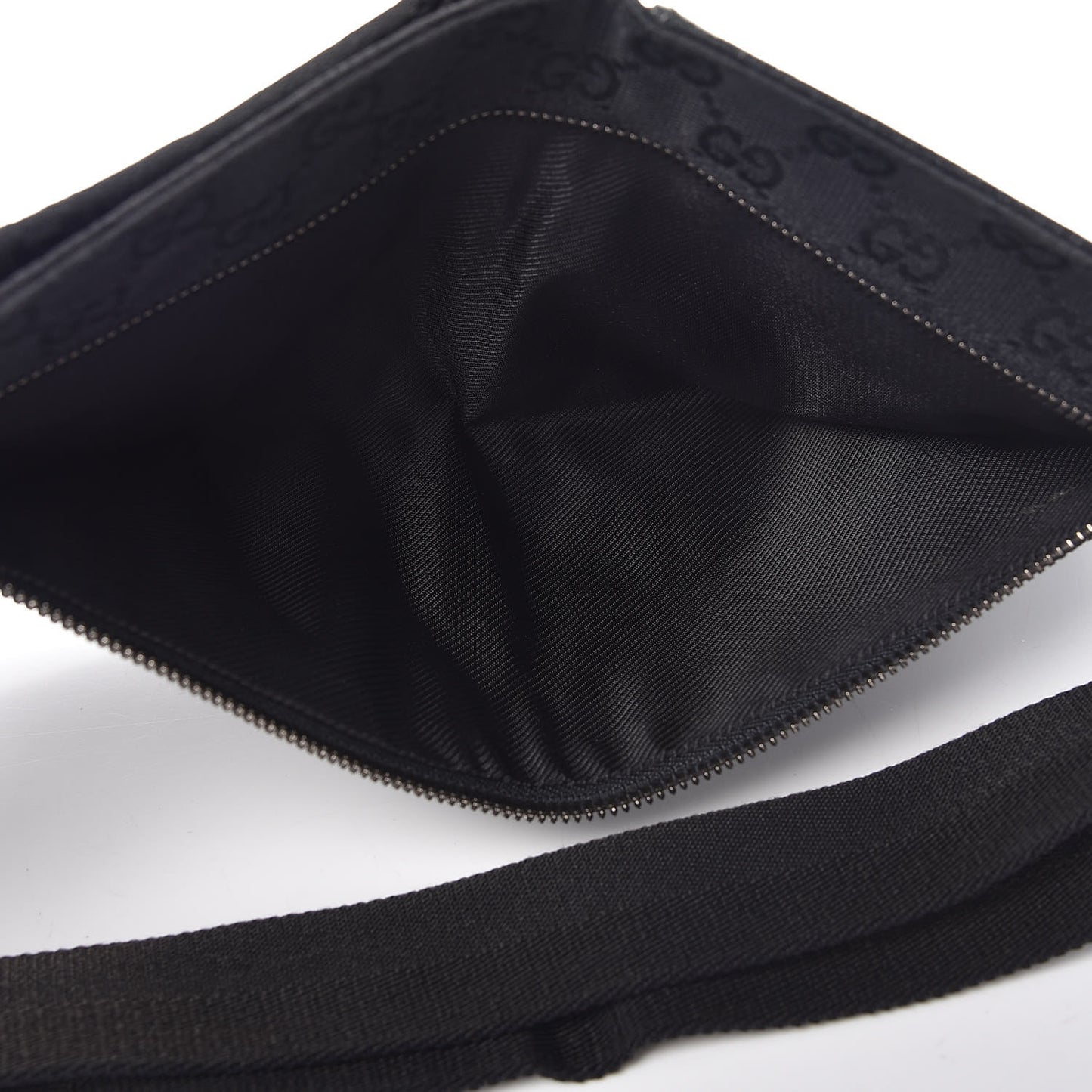 GG Monogram Double Pocket Belt Bag Black