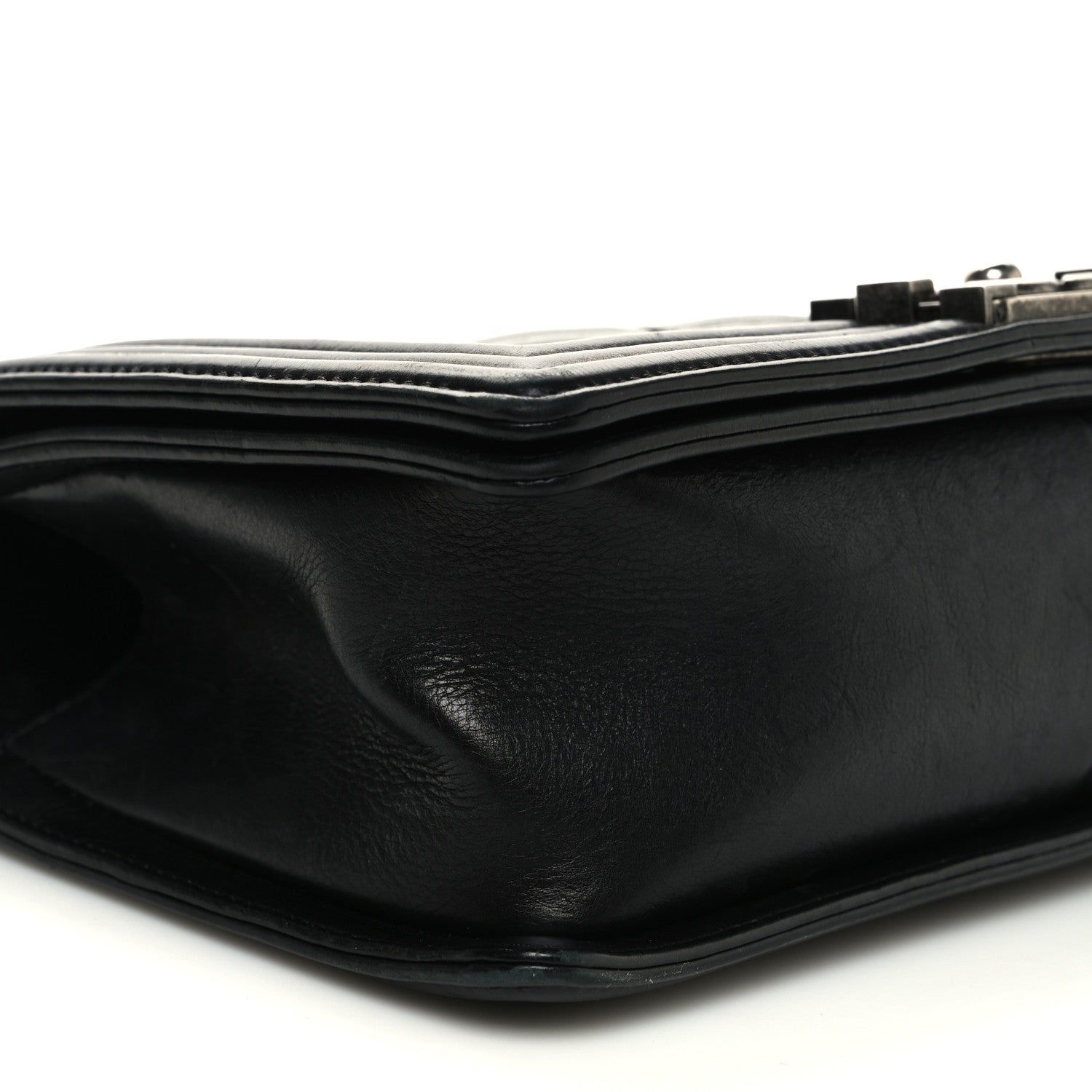 Chanel Calfskin Double Stitch Medium Boy Flap Black 10 of 12