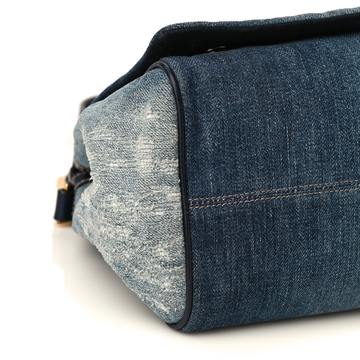 Distressed Denim Miss Sicily Satchel Blue Jeans