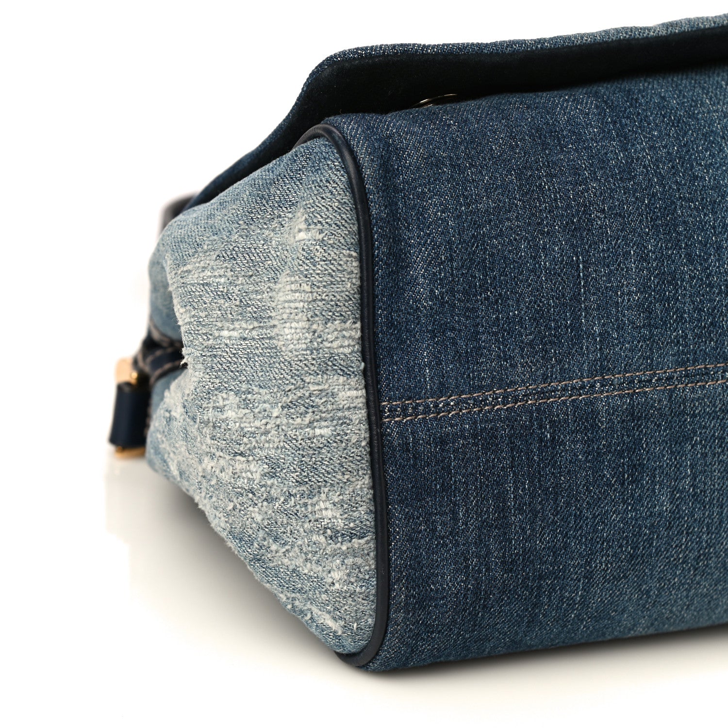 Dolce & Gabbana Distressed Denim Miss Sicily Satchel Blue Jeans 9 of 23
