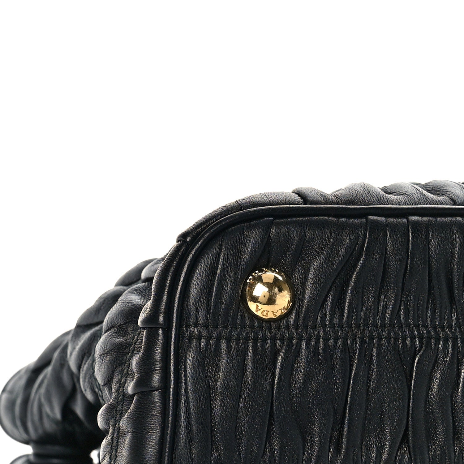 Prada Nappa Gaufre Tote Black 6 of 7