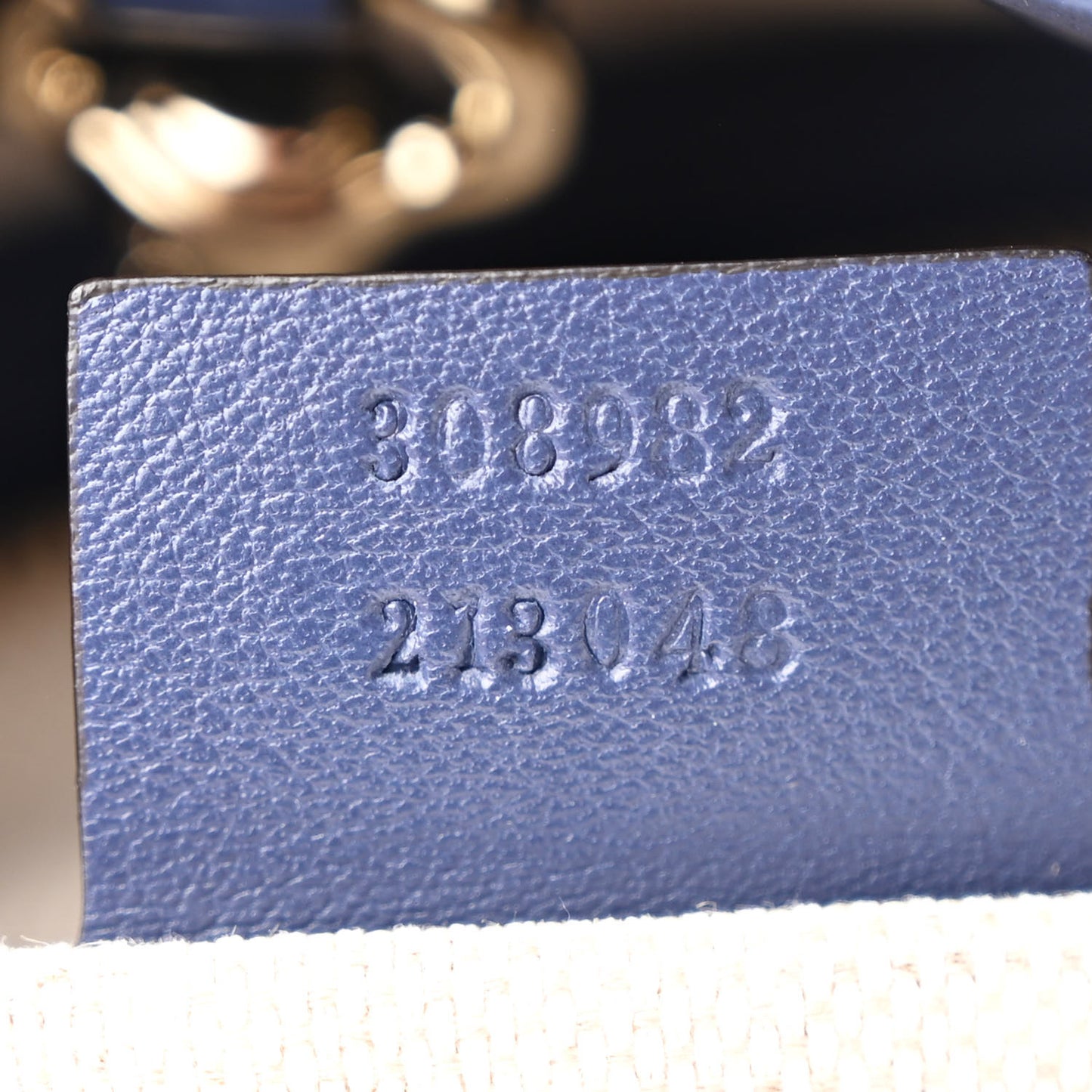 Vernice Naplack  Medium Soho Chain Shoulder Bag Uniform Blue