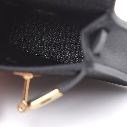 Hermes Tadelakt Mini Kelly Twilly Bag Charm Black 3 of 7