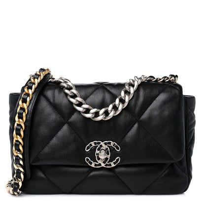 Chanel Lambskin Quilted Medium Chanel 19 Flap Black 1 of 11