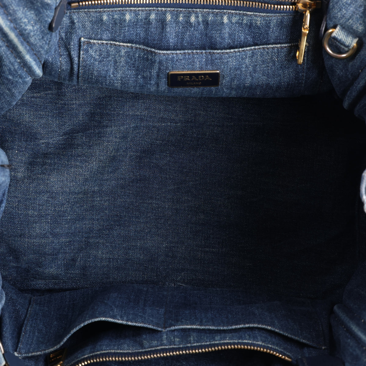 Denim Logo Tote Avio