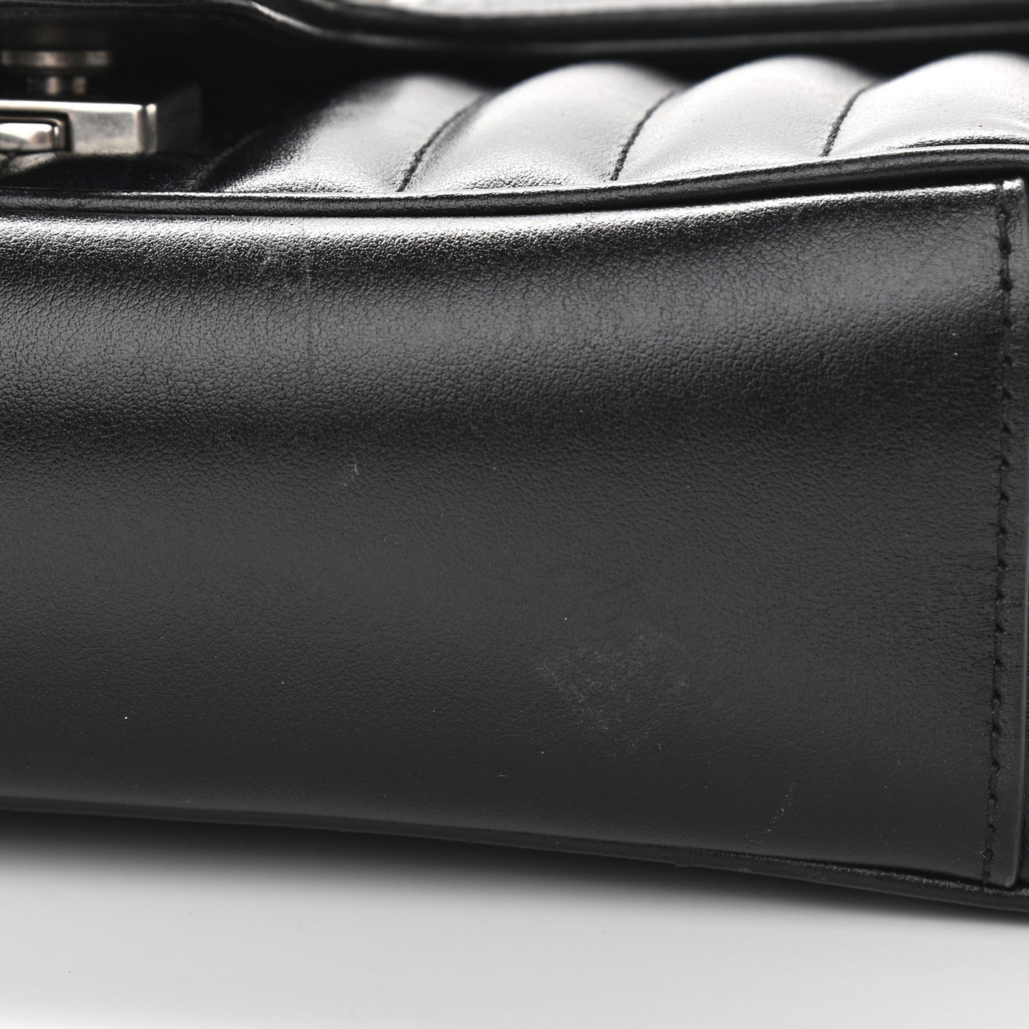 Calfskin Matelasse Aria Small GG Marmont Shoulder Bag Black