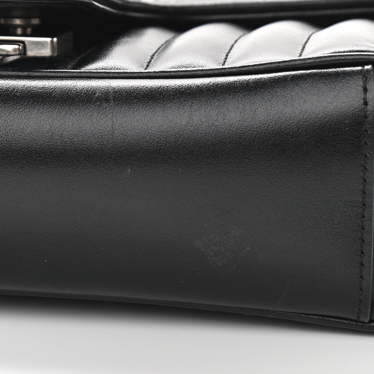 Gucci Calfskin Matelasse Aria Small GG Marmont Shoulder Bag Black 13 of 13