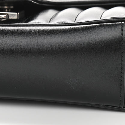 Gucci Calfskin Matelasse Aria Small GG Marmont Shoulder Bag Black 13 of 13