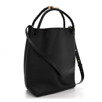Bottega Veneta Silky Calfskin Small Andiamo Bucket Bag Black 3 of 12