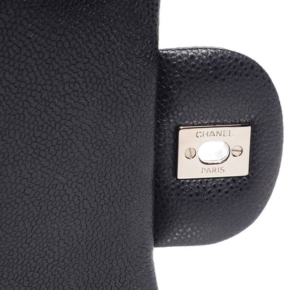 Chanel Caviar Quilted Jumbo Double Flap Navy Blue 6 of 9
