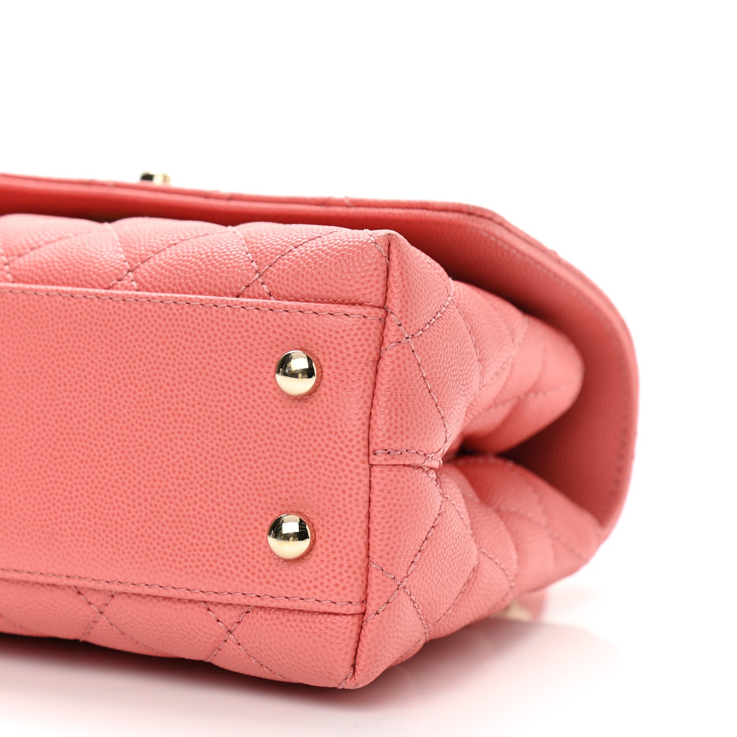 Caviar Quilted Mini Coco Handle Flap Pink
