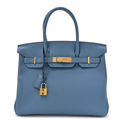 Hermes Togo Birkin 30 Bleu Azur 1 of 10
