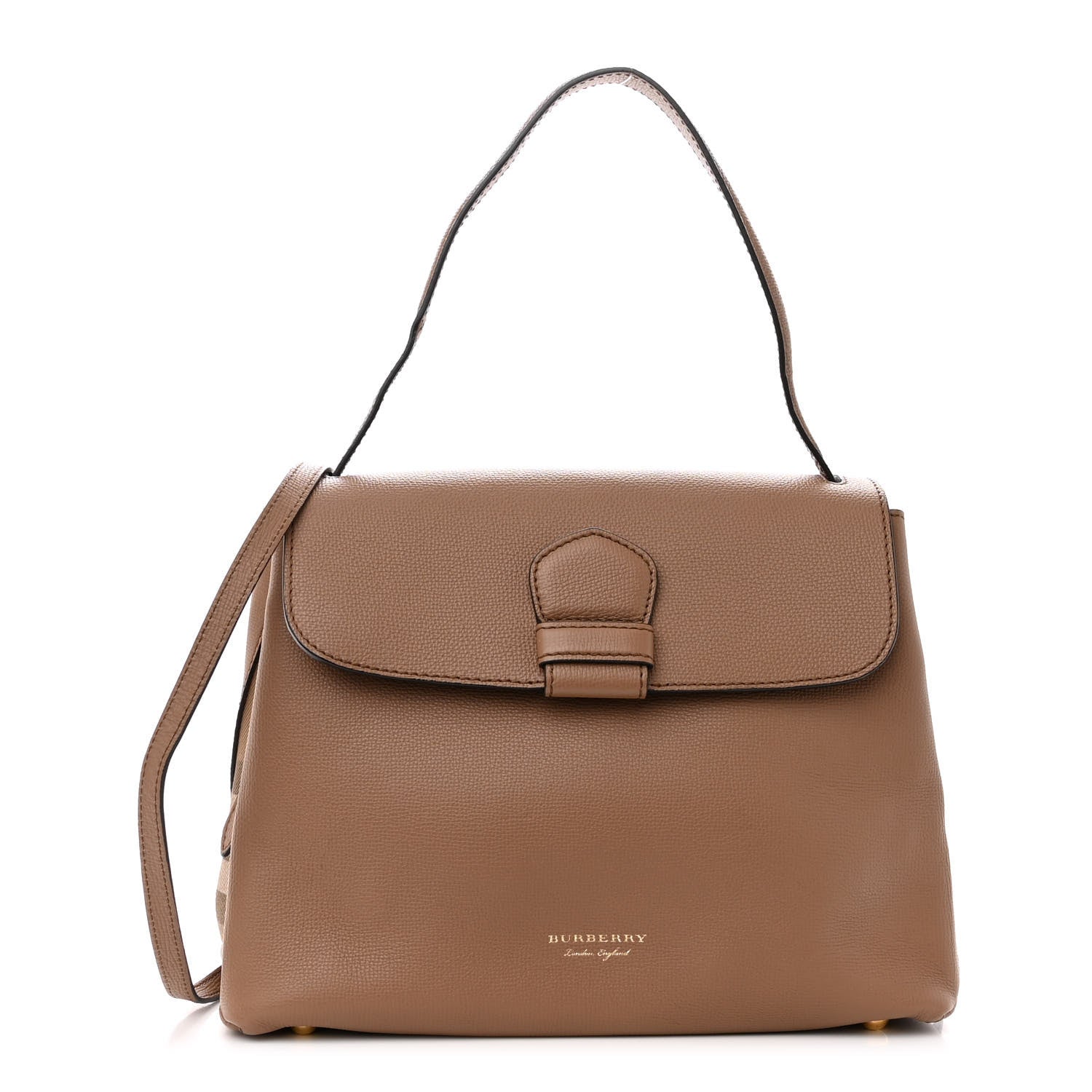 Burberry Derby Calfskin House Check Medium Camberley Dark Sand 1 of 10