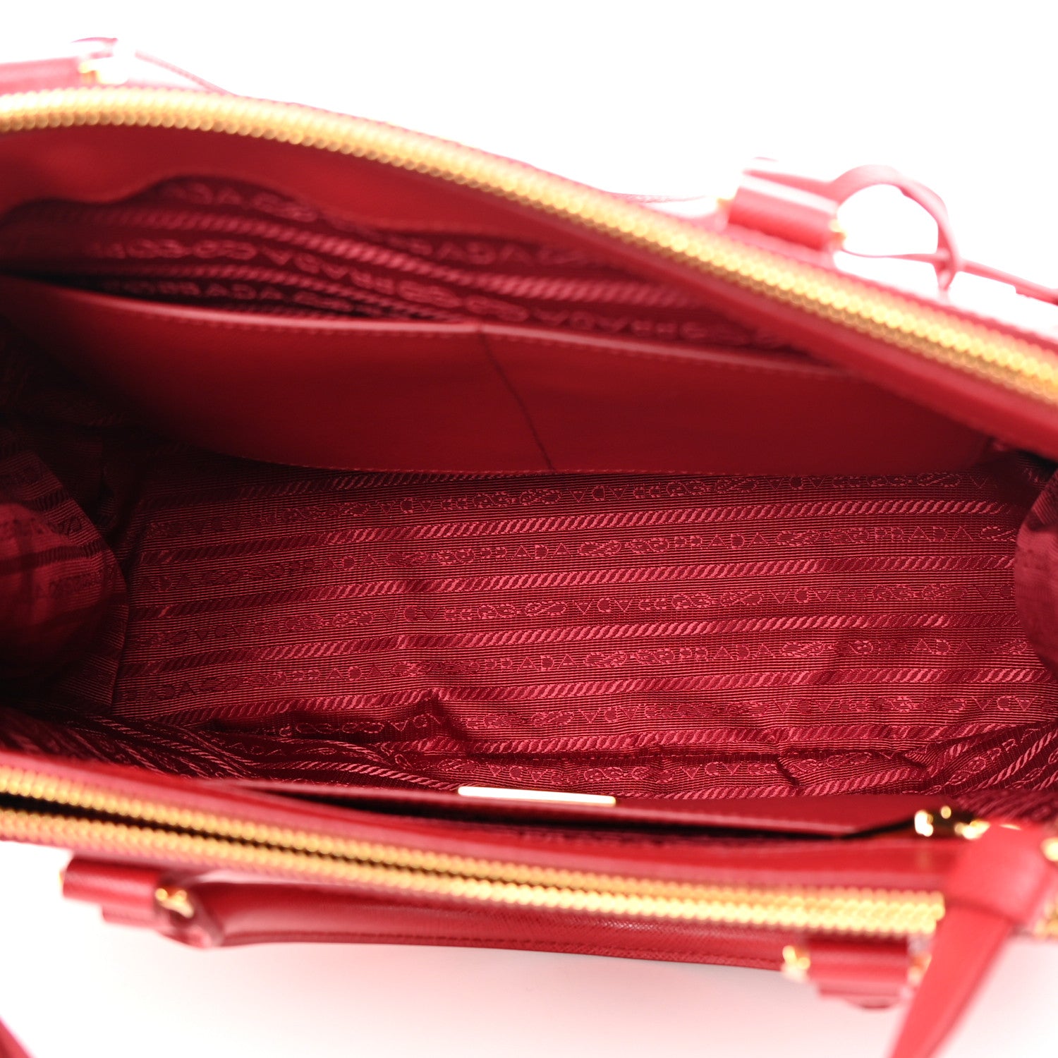 Prada Saffiano Medium Galleria Double Zip Tote Fuoco 6 of 14