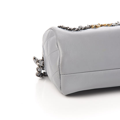 Chanel Calfskin Chain 20s Signature Bowling Bag Light Gray 8 of 12
