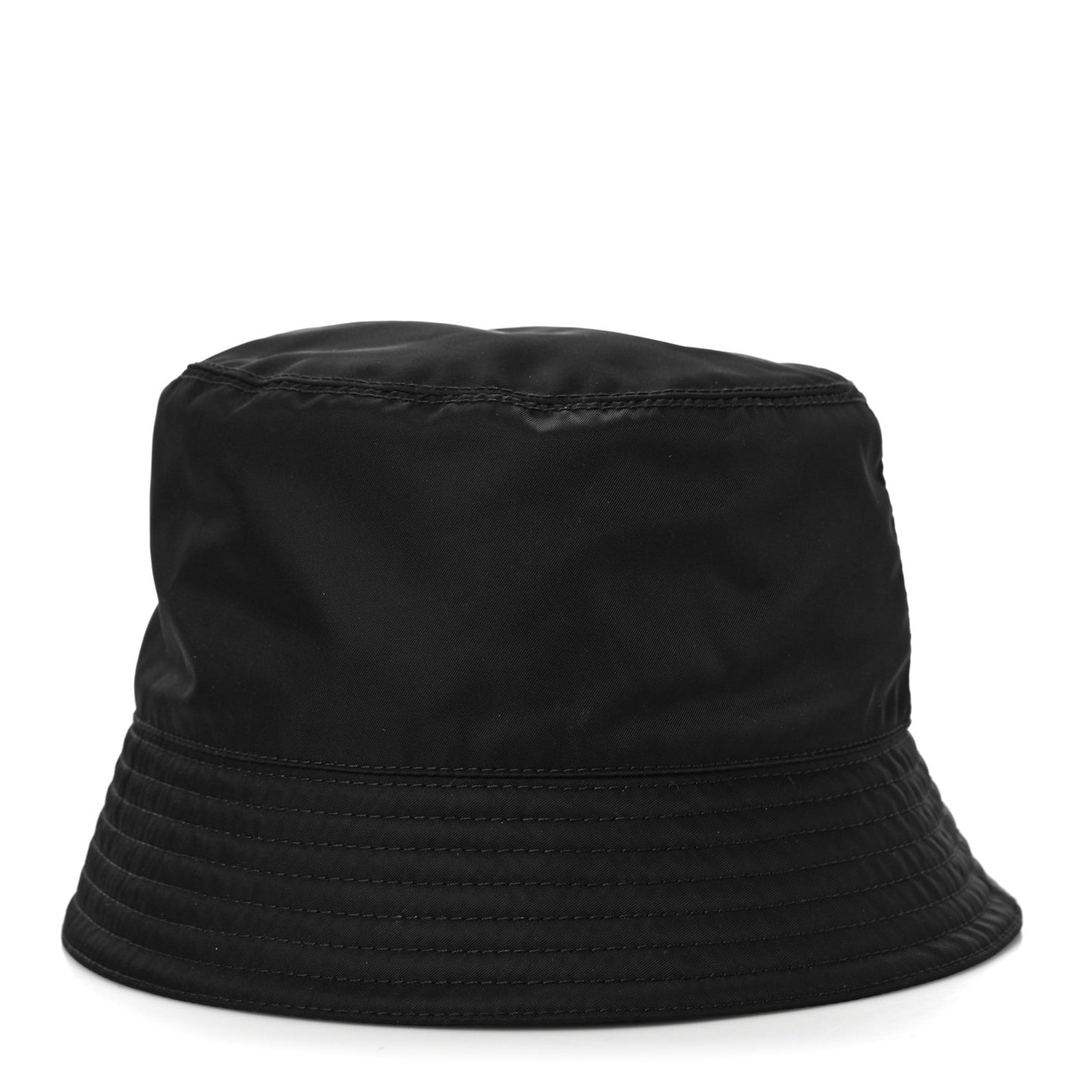Re-Nylon Metal Triangle Logo Mens Bucket Hat M Black